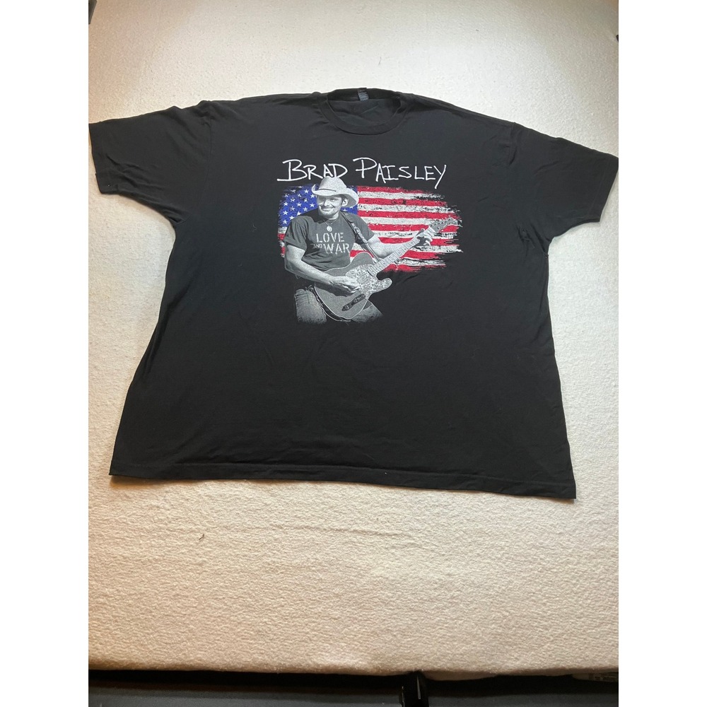 Brad Paisley Love and War Concert Graphic T-Shirt Tultex Black Mens XXL